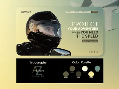 Maverick branding graphic design ui