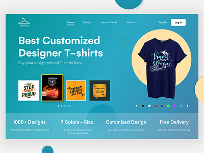 Tees Print - Landing Page branding colors design dribble landing page printing sizes tees tshirt ui website