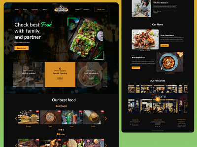 Restaurant Landing Page creative food homepage design new restaurant redesign responsive restaurant restaurant home restaurant landing page restaurants ui web design webdesign website design