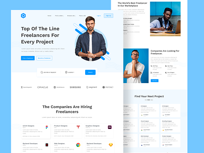 Job Platform Website Landing page agency clean clean ui ecommerce figma freelance freelance app freelance landing page freelance platform freelance wesite freelancing frelance job job landing job platform job post landing page uiux uix website