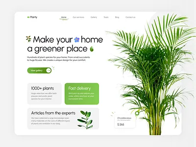 Planty Shop Concept ecommerce fresh garden gardening green interface landing landing page nature plant plant care plant shop plants store ui web web design website