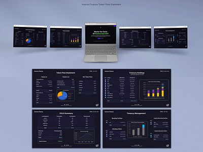 Inverse Finance Treasury reports blockchain branding clean crypto dao defi design eth ethereum report treasury ui ux vector