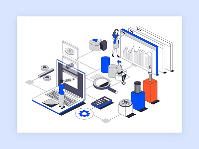TecAlliance TecDoc - Product Management Analytics aftermarket analytics automotive branding car clean data database design illustration isometric linework management parts product rebranding spare vector web