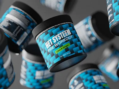 Het Systeem - Packaging 3d blender brand design branding energetic label packaging pattern sports supplement
