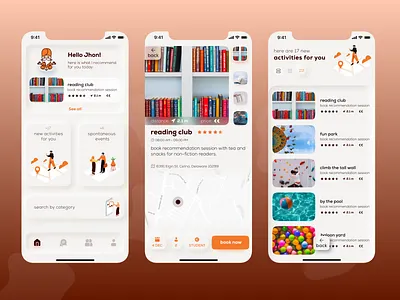 Hobby 3d book clean design event hobby interaction design mobile app design neumorphic product design ui ui design user interface ux