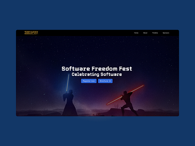 Software Freedom Fest landing page branding design graphic design landing page ui