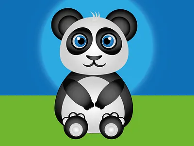 Happy Panda!! adobe illustrator animals design graphic design happy panda illustration lines and shapes ui ux