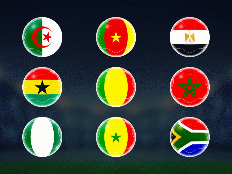 Flag Ball 3d africa animation ball champion cup design final flag football game goal graphic design gust motion graphics patriotic play soccer sport world