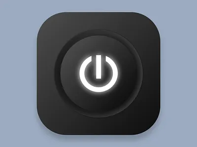 Skeuomorphism Power Button icon sketch skeuomorphism