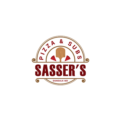 Pizza & Bubs Sasser's Logo Design brand design brand identity branding design fast food food illustration logo pizza restaurant vector