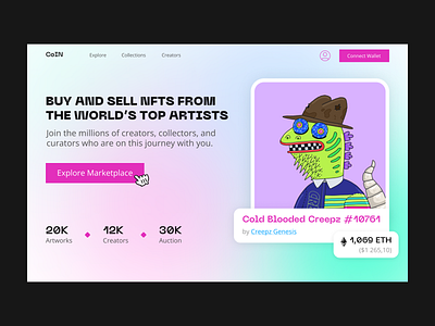 NFT Marketplace Concept concept dailyui design figma ui