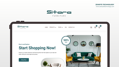 Sitara Furniture – Premium Online Furniture Store ecommerce furniture nextjs nodejs react ui website zenbyte technology