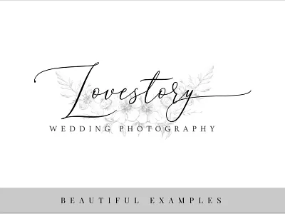 Wedding Photography Signature Logo 3d branding design graphic design illustration logo mockup ui ux vector