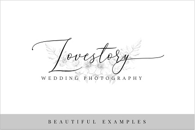 Wedding Photography Signature Logo 3d branding design graphic design illustration logo mockup ui ux vector