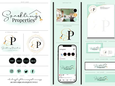 Sparking Properties Brand Kit 3d branding design graphic design illustration logo mockup ui ux vector