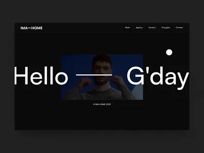 IMA-HOME Agency Website animation black bold clean homepage motion graphics scrolling text ui ui motion ux webdesign website