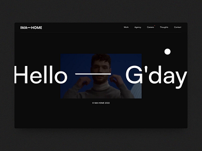 IMA-HOME Agency Website animation black bold clean homepage motion graphics scrolling text ui ui motion ux webdesign website