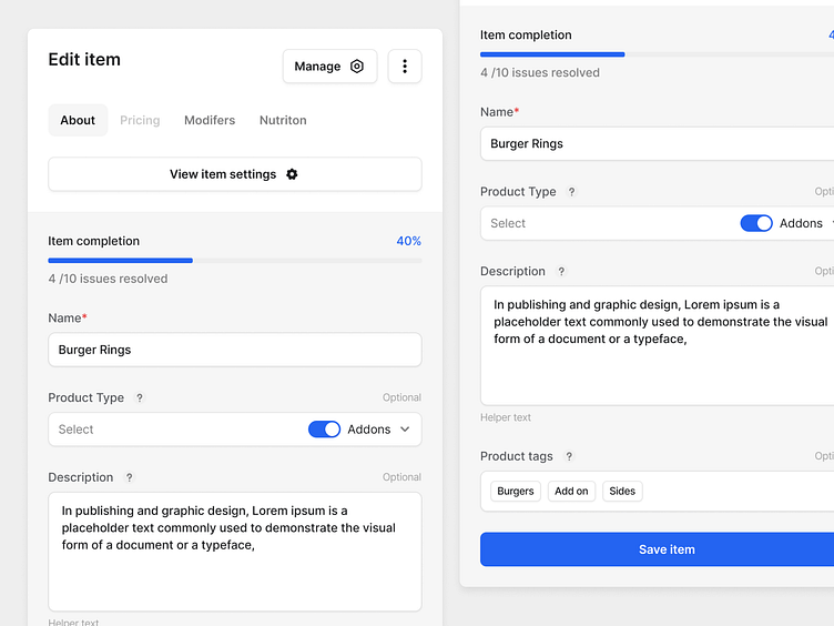 Settings panel by Monty Hayton on Dribbble