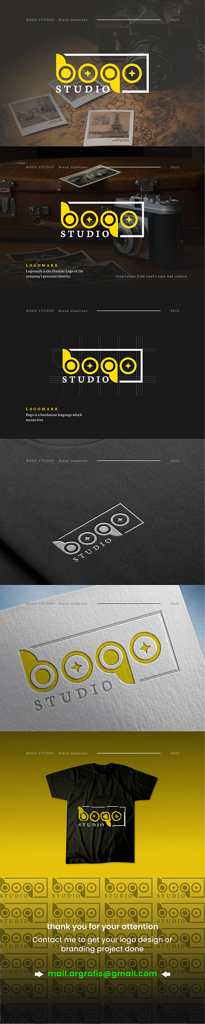 Bogo Studio - Modern Wordmark Logos argrafis branding design graphic design logo modern simple studiologo typography wordmark