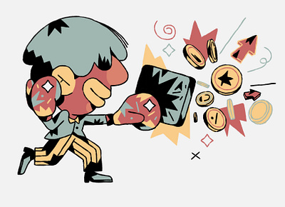 POW! cartoon characterdesign charcter design editorial editorial illustration illustration ink punch retro work