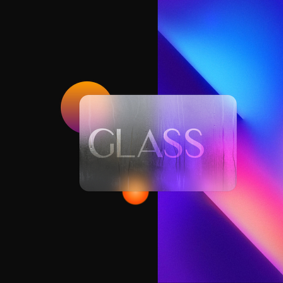 Glass Effect Card creative design mobileapp