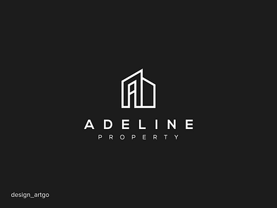 Adeline Property a logo branding design flat illustration logo logos minimal monogram property logo real estate simple typography ui vector