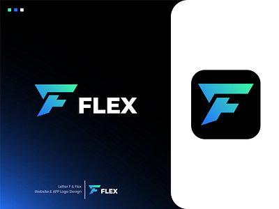 Flex Website & App logo Design - Website Logo app app logo brand brand identity branding business business logo company logo f app logo f letter logo f logo flex logo gradient logo logo minimal minimalism minimalist symbol web logo website logo