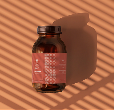 Qi of Life Placenta Encapsulation Label Mockup (Side Shot) branding design logo logo design pattern