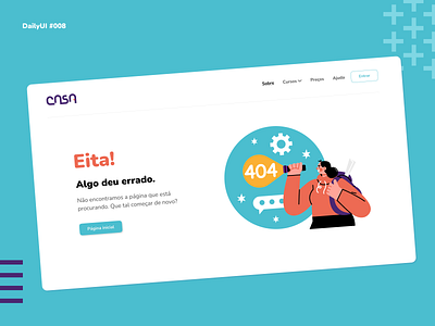 Daily UI #008 | 404 Page branding challenge cute dailyui desktop education fun graphic design microcopy minimalist ui ux