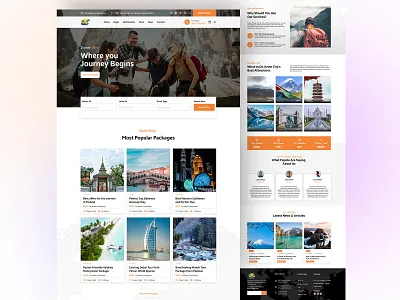 Travel Agency Landing Page Design branding design digital product design graphic design hero shot home page illustration logo product design travel agency landing page ui ui design uiux design