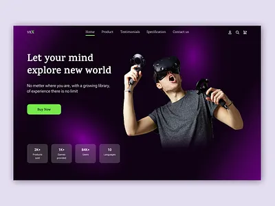 Virtual Reality Services design desktop logo minimal technology typography ui ux virtual reality vr vr design web website