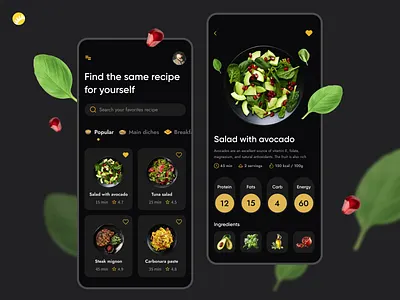Recipe App app mobile app recipe ui ux