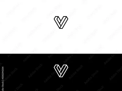 Letter V, VV Logo Design Vector Abstract Whimsical Monogram sign