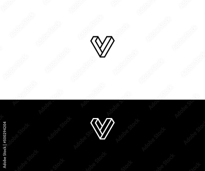 Letter V, VV Logo Design Vector Abstract Whimsical Monogram sign