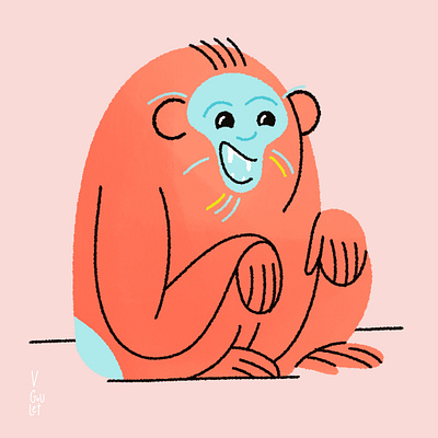Monkey Illustration animal animal illustration childrens book childrens book illustration design digital art graphic design illustration