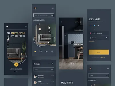 Home Rental Ap app design appartment ar booking boro team concept creative interface luxuryhouse minimal property real estate rental app typography ui ux virtual tour