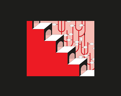 stairs design illustration minimal vector