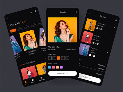 Fashion Store - Mobile App app beauty clothing design e commerce fashion glamour landing page mobile mobile app outfit store trend ui ux waredrobe website design