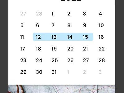 #DailyUI :: 080 Date Picker dailyui 080 date picker