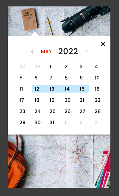 #DailyUI :: 080 Date Picker dailyui 080 date picker