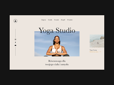 Yoga Studio Landing Page landing page studio yoga web design webdesign website wellness design yoga yoga studio