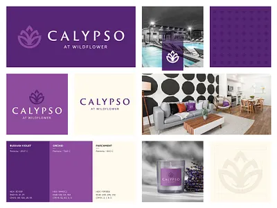 Calypso at Wildflower apartment logo architecture brand identity branding community logo design design system graphic design grid identity illustrator layout logo logo anatomy logo design logo exploration logo inspiration logotype photoshop utah