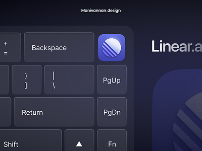 Linear Design keyboard - UI Kit app ui branding dark mode gradient issue tracking keyboard linear app linear design prototype purple ui components ui kit variants web design web3 gradient