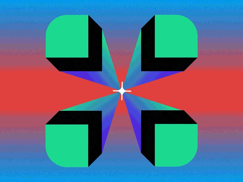 Launching V3 abstract branding motion graphics shapes tech transition