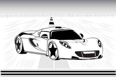 Car Line art 02 branding design illustration vector
