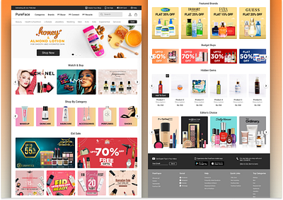 PureFace Cosmatics Store cosmatics web store ui online store web ui web ux ui