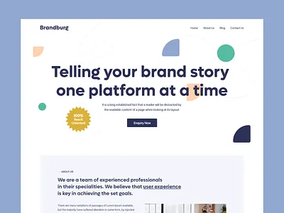 Brandburg Agency: Landing Page agency website creative design informative landing page praveen solanki prowin studio prowinstudio ui ui ux ui design uidesign uiux website
