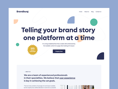 Brandburg Agency: Landing Page agency website creative design informative landing page praveen solanki prowin studio prowinstudio ui ui ux ui design uidesign uiux website