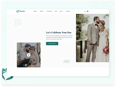Wedding Hero_2 Concept design photography template design typography ui ux unique creative website wedding wedding planner