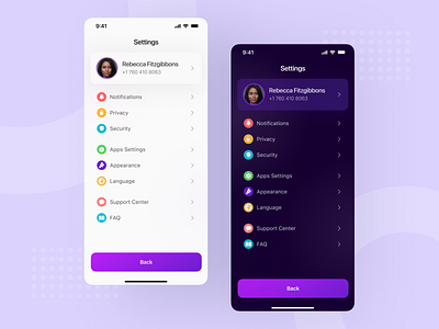 Mobile apps settings page UI design android app app ui apps design apps settings page design apps ui creative figma design ibrahim mahbub ios apps mobile apps design mobile design online shopping apps product deign profile profile settings settings ui user experiance design user interface ux